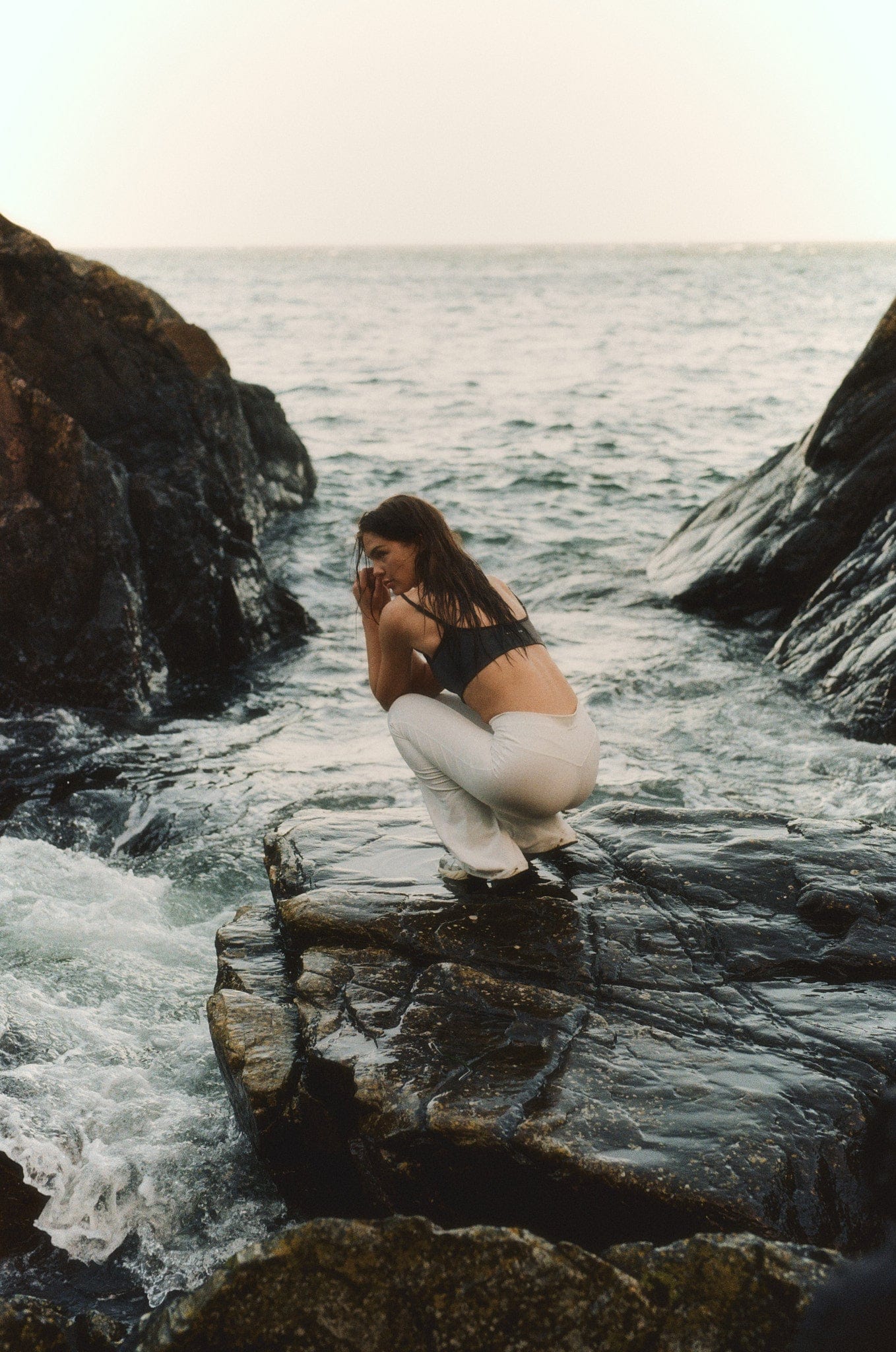 Pantalon Yoga Évasé - Blanc