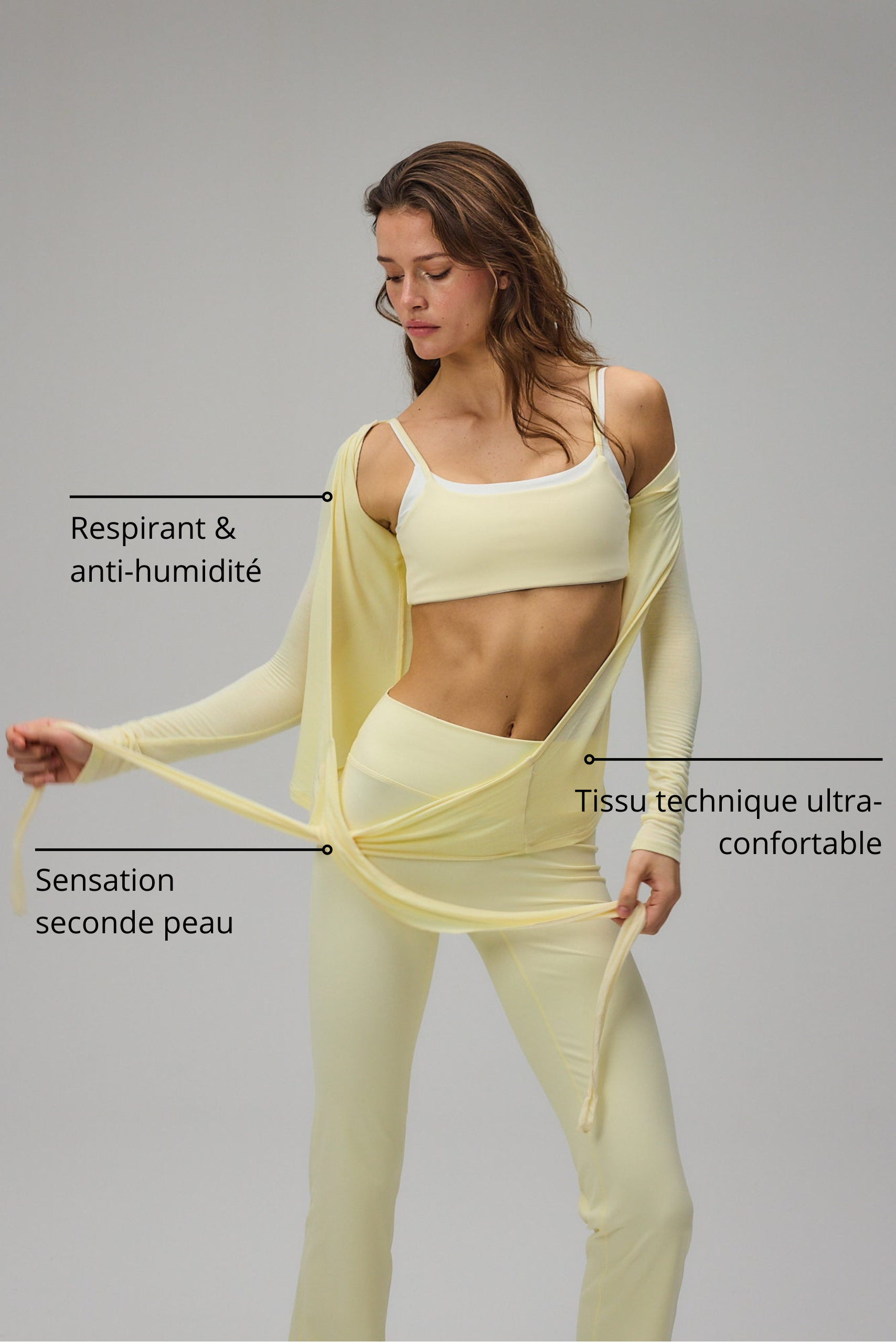 Chemisier Croisé – Jaune Citron