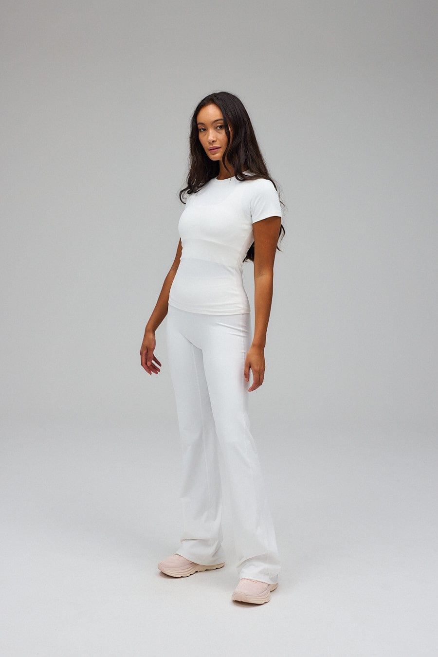 Pantalon Yoga Évasé - Blanc