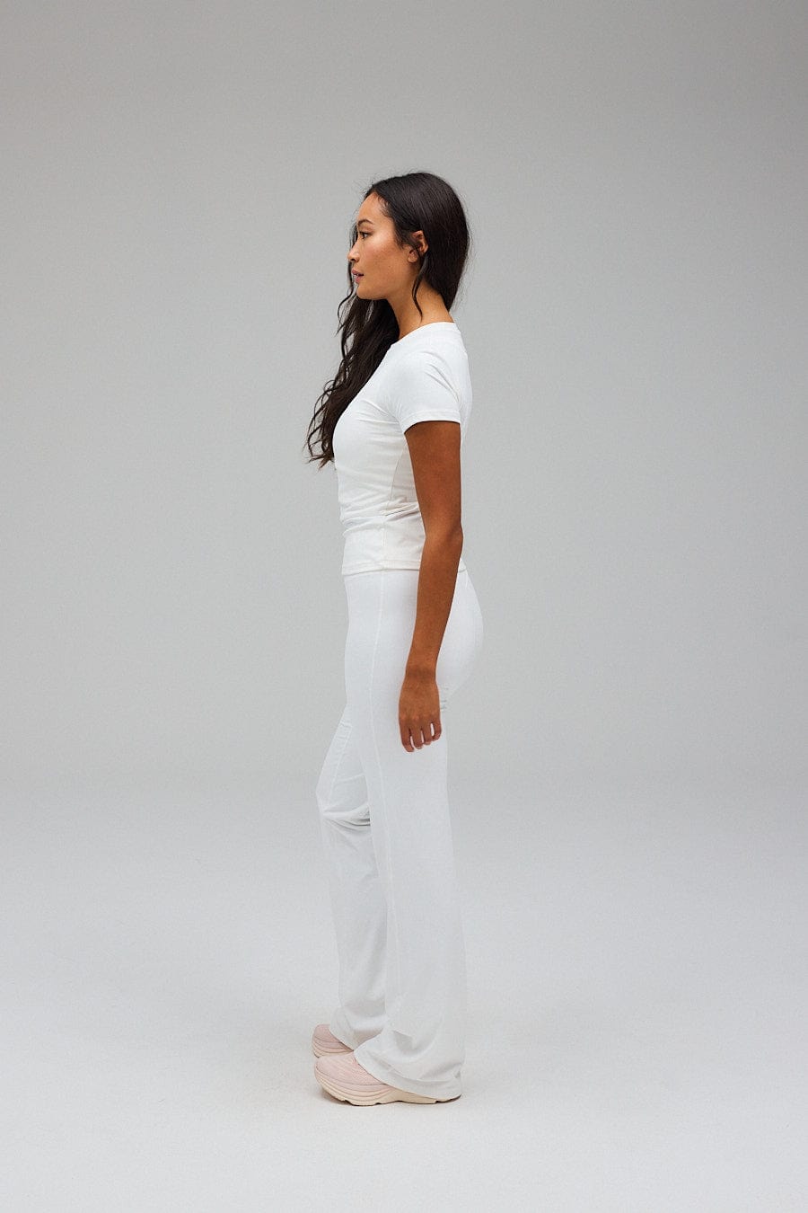Pantalon Yoga Évasé - Blanc