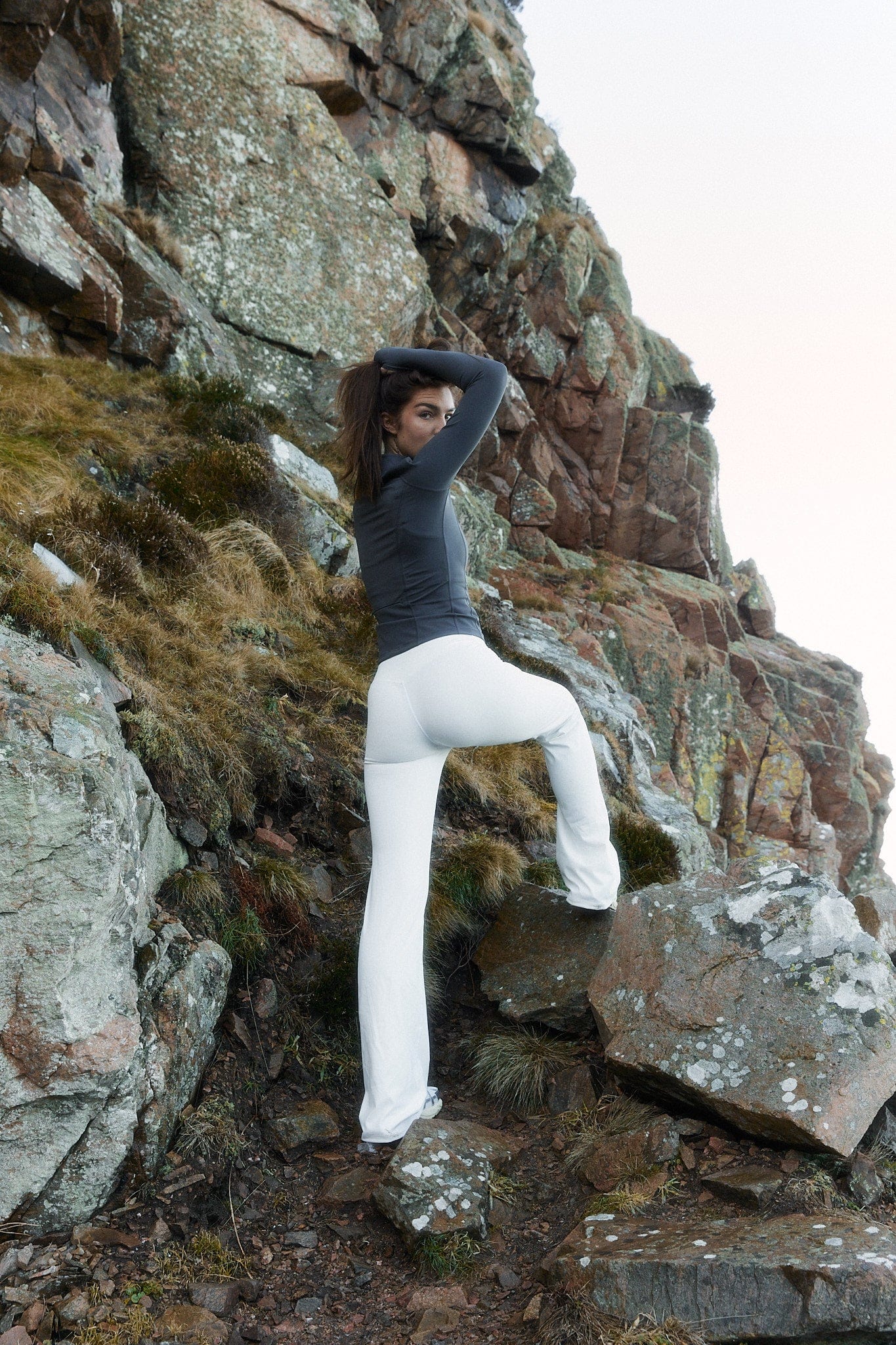 Pantalon Yoga Évasé - Blanc