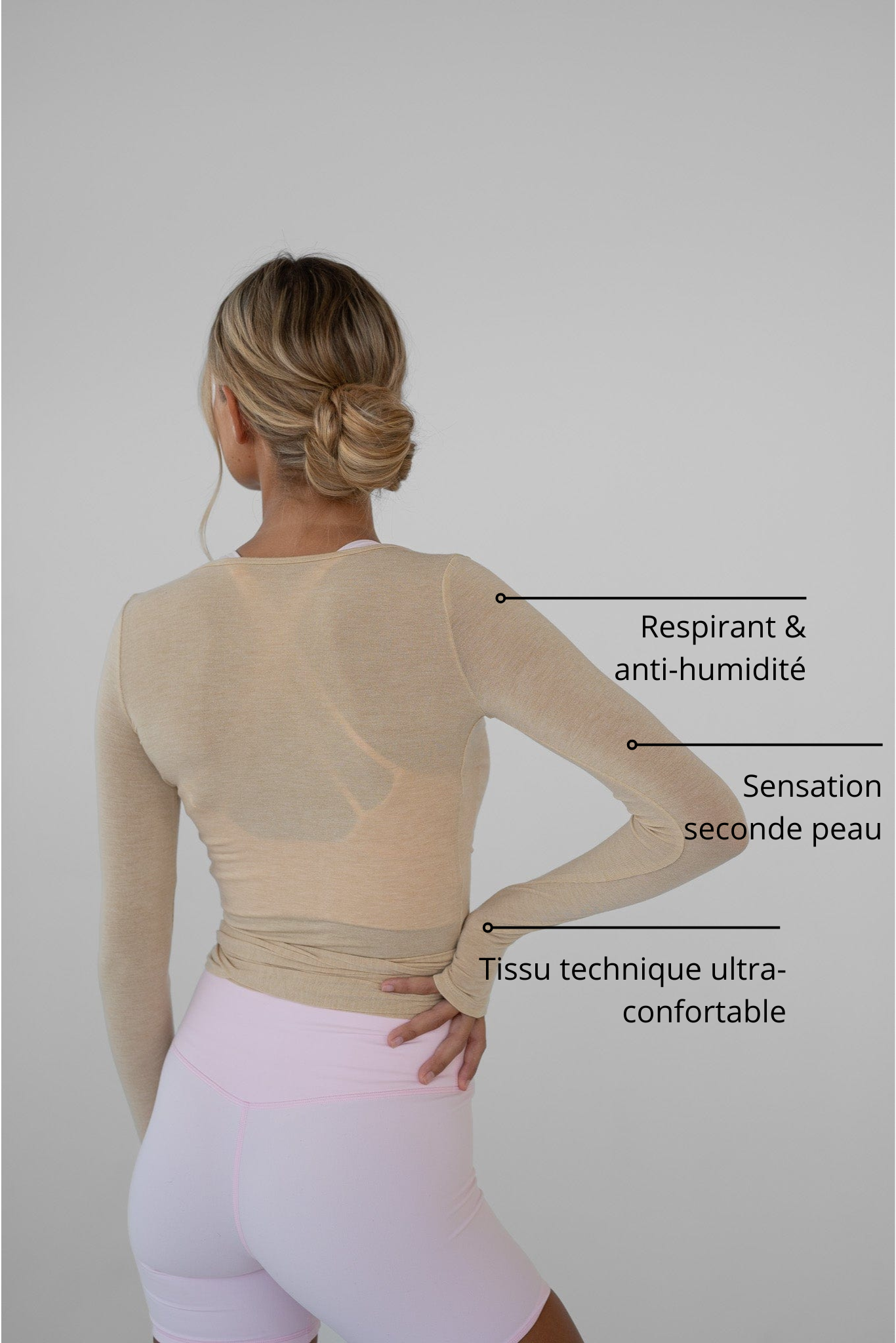 Chemisier Croisé – Beige Sable