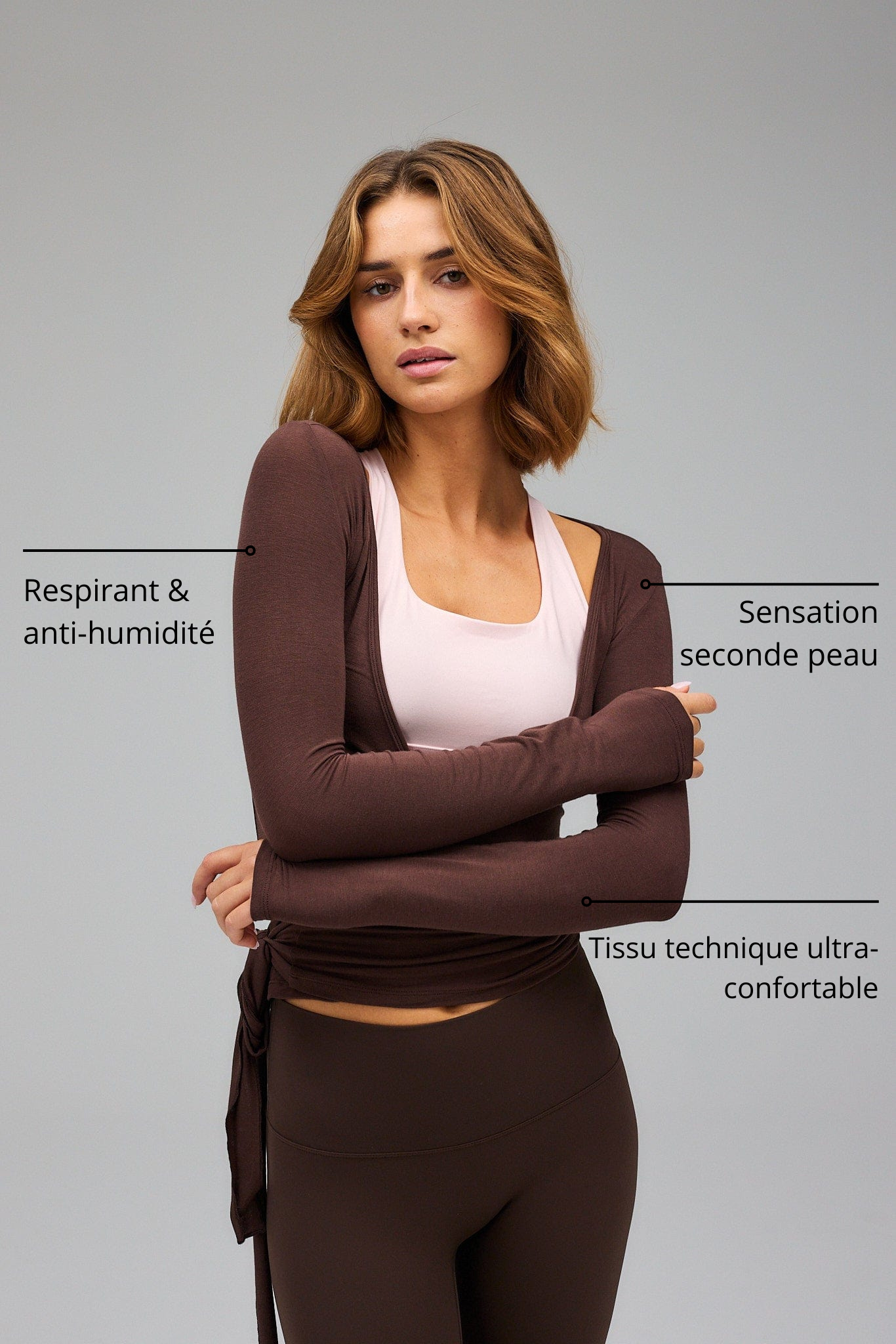 Chemisier Croisé – Marron Pécan