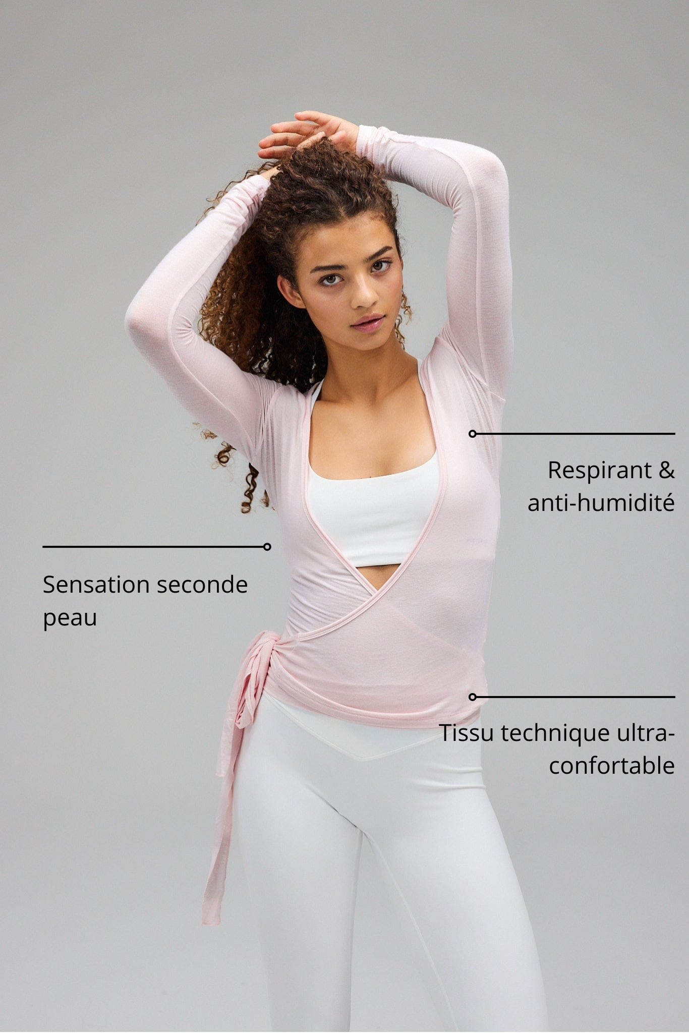 Chemisier Croisé – Rose Doux